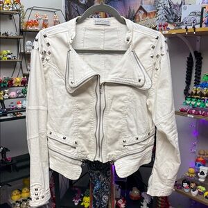 Women's White Studded Jacket